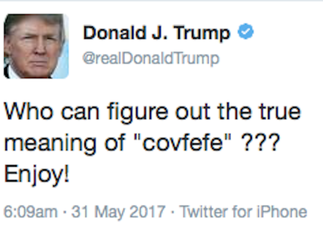 Donald Trump sends vague midnight tweet about 'negative press covfefe,' internet erupts Donald Trump sends vague midnight tweet about 'negative press covfefe,' internet erupts